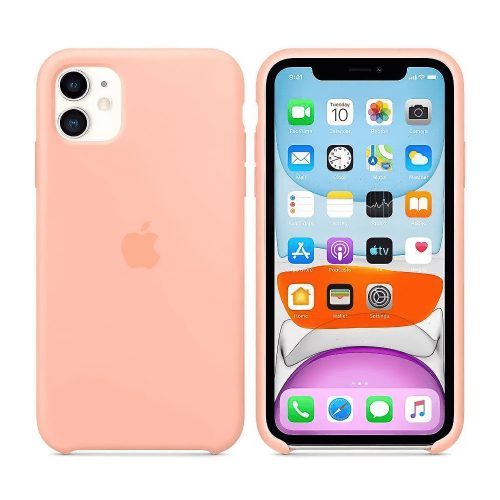 iPhone 11 szilikon tok - Grapefruit Pink