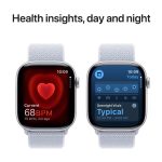 Apple Watch 10 46mm Aluminium Silver with Blue Cloud Sport Loop MWWN3