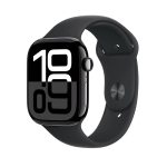 Apple Watch 10 46mm GPS + Cellular Aluminium Jet Black with Black Sport Band M/L MWY43