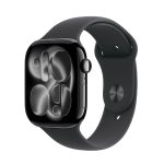 Apple Watch Series 11 GPS 46mm Jet Black Aluminium - Black Sport Band MEUX4