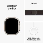 Apple Watch Ultra 2 49mm Titanium with Trail Loop Strap Blue Black M/L MRF63