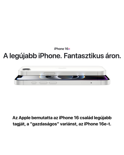 Az Apple 2025. február 19-én bemutatta legújabb okostelefonját, az iPhone 16e-t.